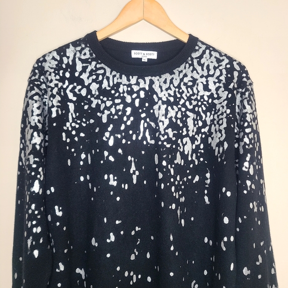 Scott & Scott London Mens Foil Cashmere Crewneck Sweater Size XL - Picture 3 of 7